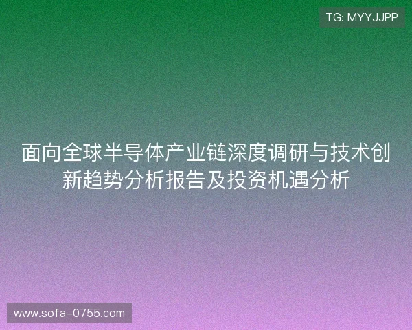 面向全球半导体产业链深度调研与技术创新趋势分析报告及投资机遇分析